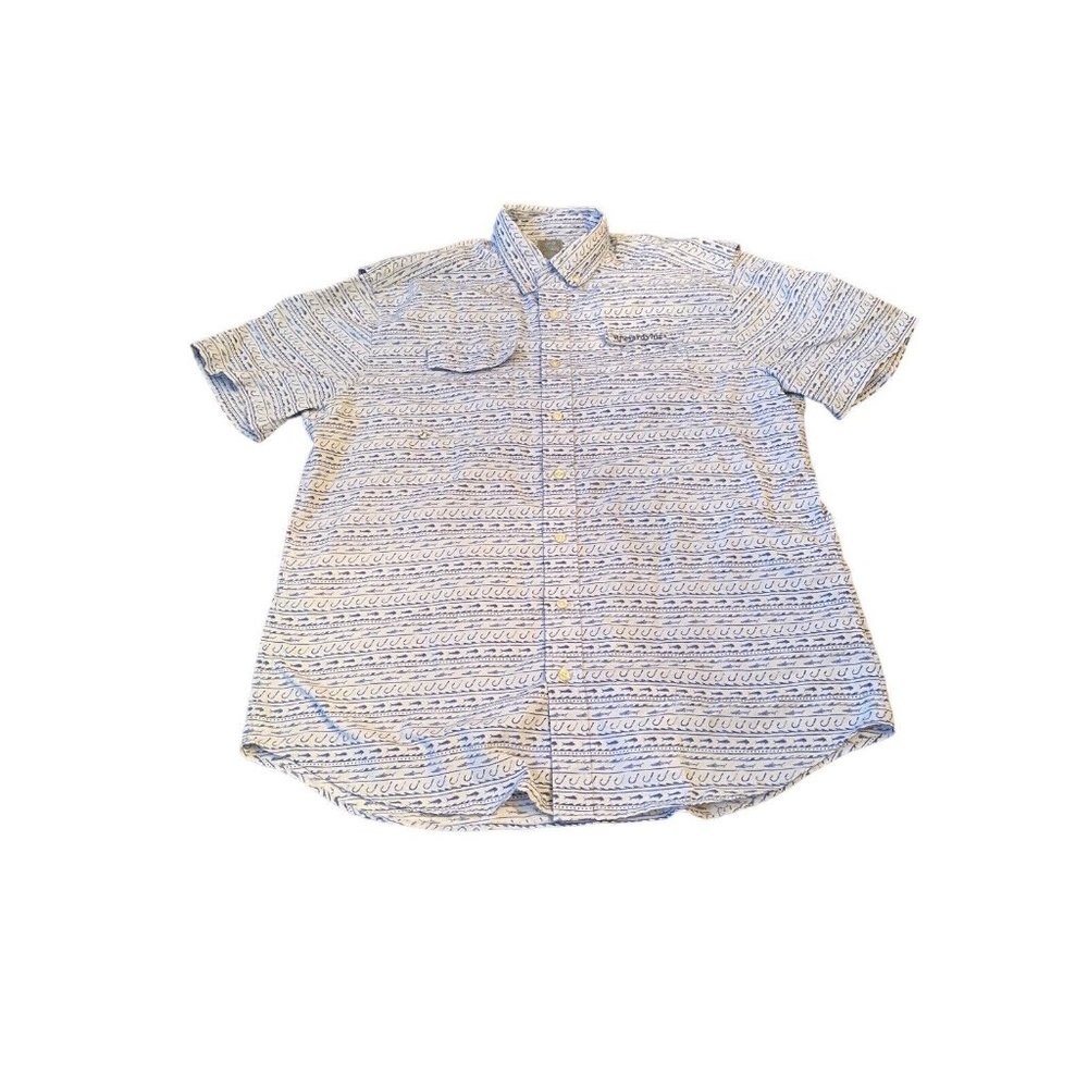 Vineyard Vines Button Up Casual Harbor Shirt Size L Outdoor Fishing